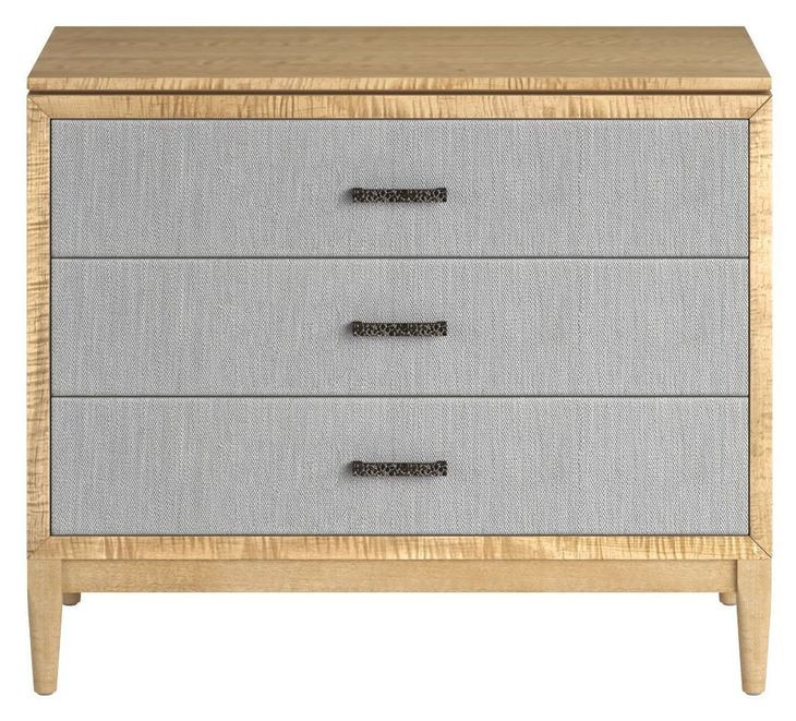 Loft Brown and Gray 3 Drawer Bedside Chest