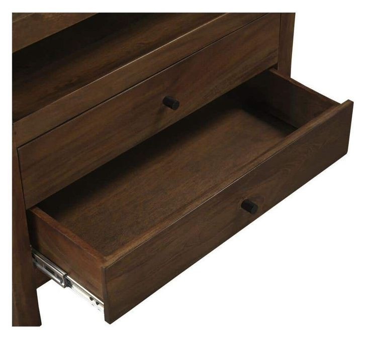 Windsor Dark Brown 2 Drawer Nightstand