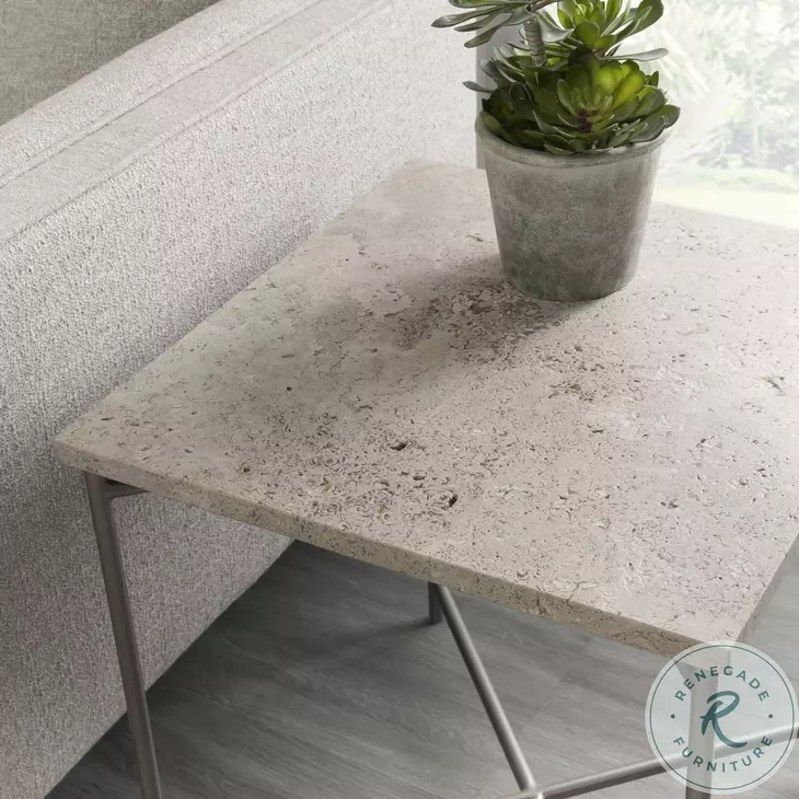 Carrington Silver Small Stone Top Nesting Table