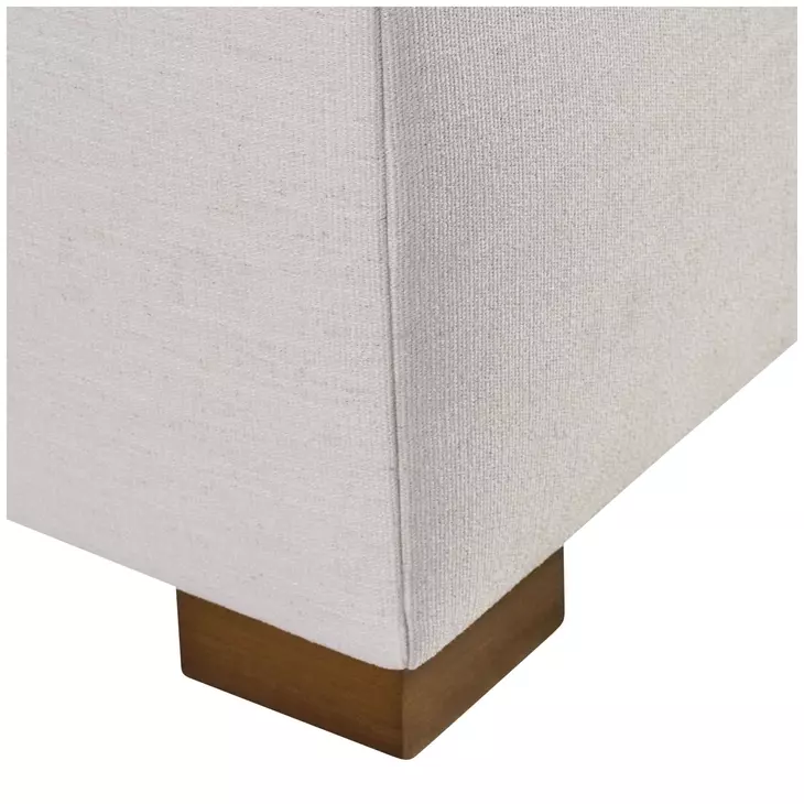 Mason Beige and Lume King Upholstered Panel Bed