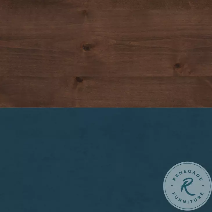 Nora Modular Blue Denim And Whiskey 2 Door Cabinet