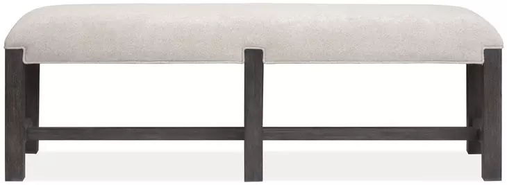 Foxrun Hollow Cream Upholstered Dining Bench