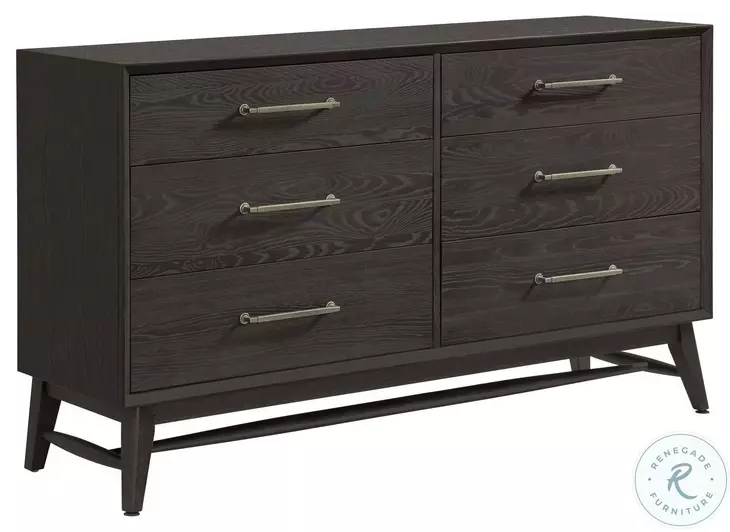 Bayside Black 6 Drawer Dresser