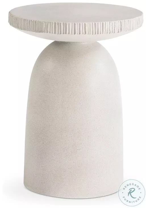 Antibes Pumice Pedestal Accent Table