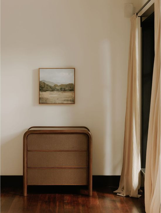 Rye Warm Brown 3 Drawer Nightstand