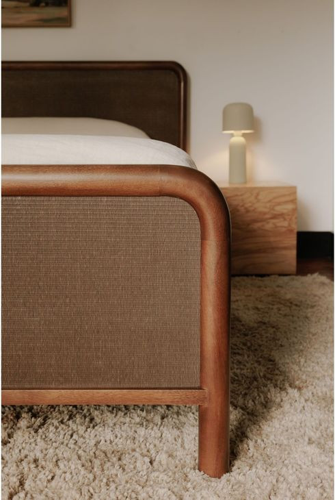 Rye Warm Brown King Panel Bed