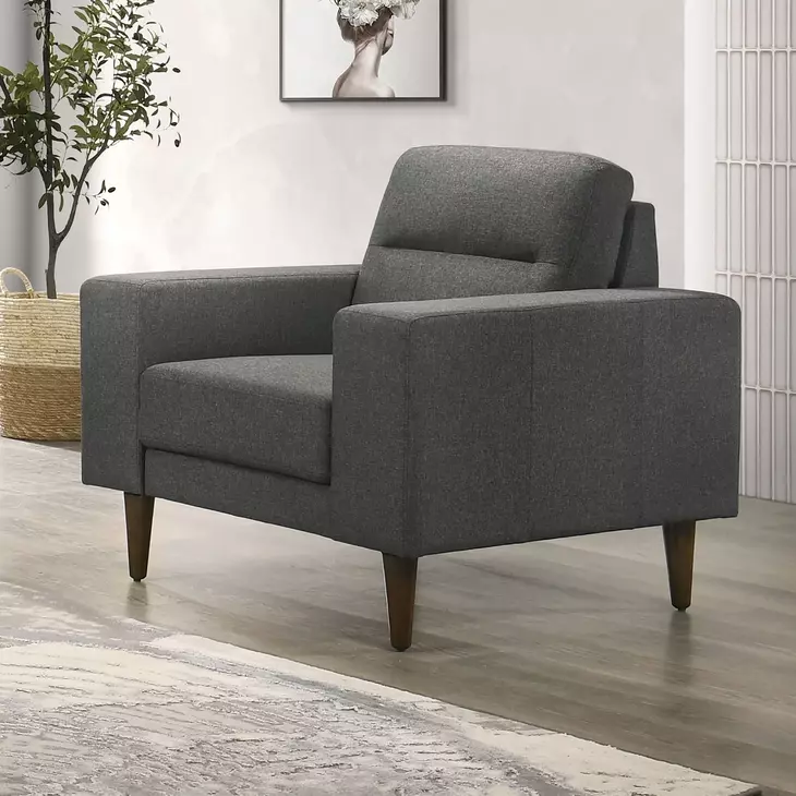 Vale Gray Upholstered Accent Chair