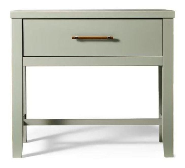 Pure Maple Sage 1 Drawer Bedside Table