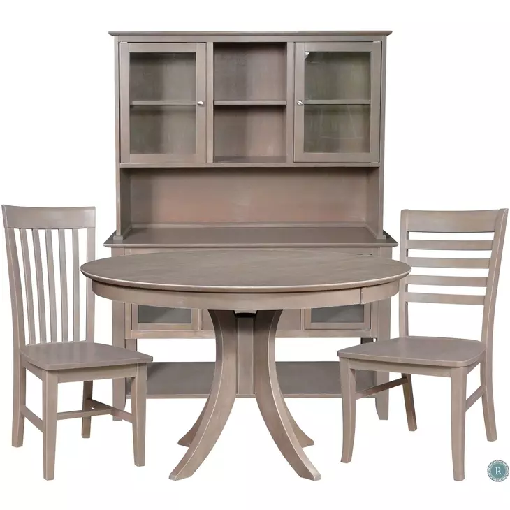 Cosmopolitan Gray Taupe Tall Mission Dining Chair Set of 2