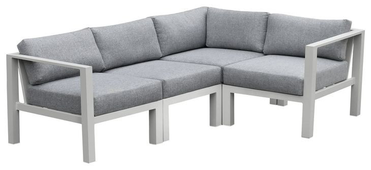 Nash Outdoor Seating Buff 4 Piece Outdoor Modular Sectional