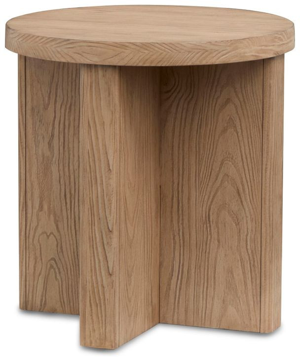 Silveroak Golden Oat Round End Table