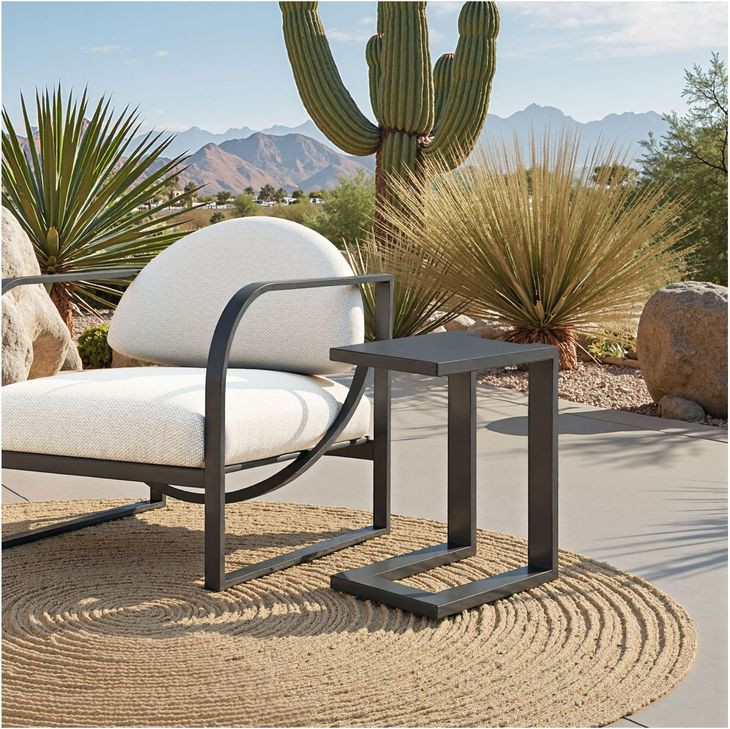 Tudi Black Outdoor Side Table