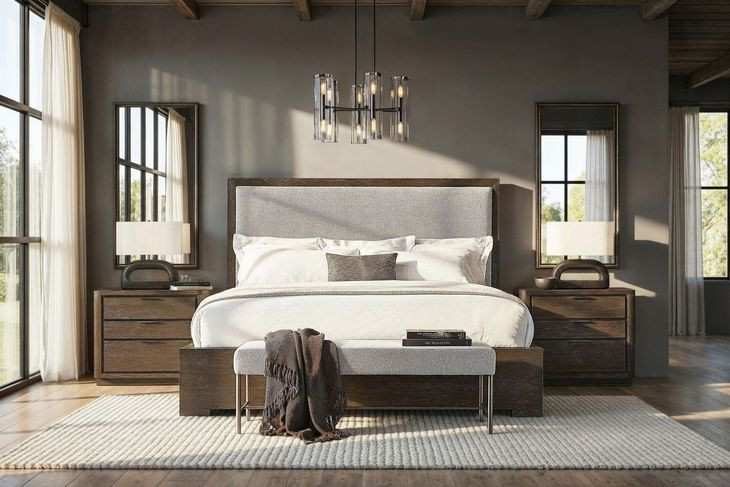 Outline Beige Performance Fabric 58" Outdoor Bench