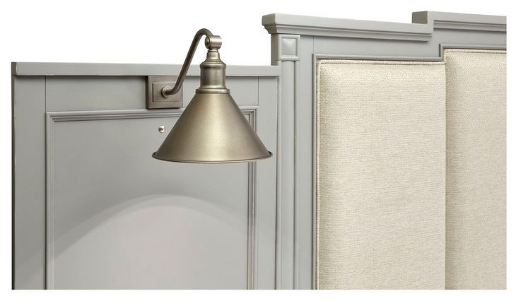 Glenbrook Pebble and Beige California King Upholstered Wall Bed with 2 Nightstand and USB Charging