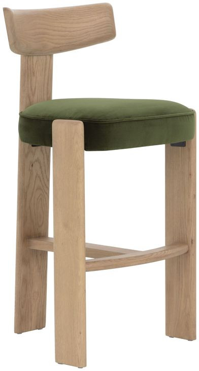 Briarstone Forest Green Upholstered Bar Stool