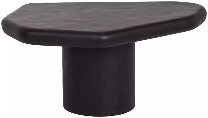 Della Black Free Form Small Concrete Top Outdoor Cocktail Table