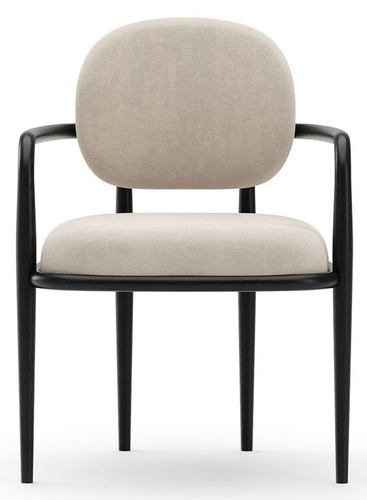 Madera Beige Performance Fabric Upholstered Dining Arm Chair