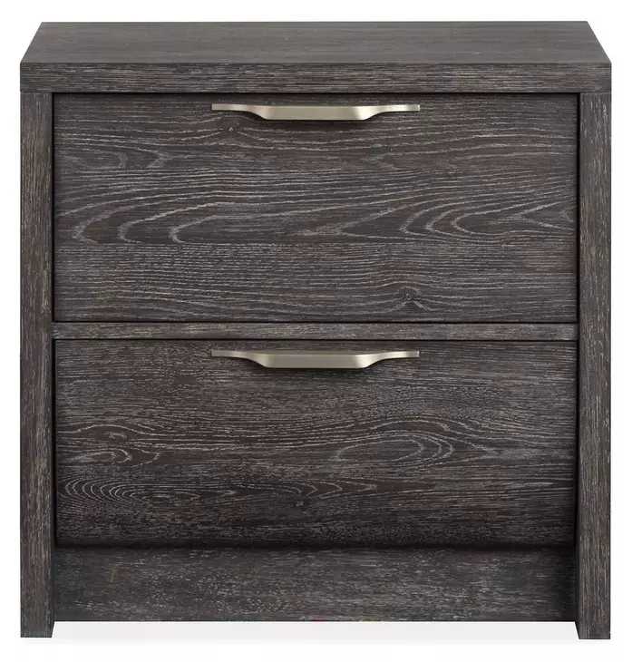 Kinsley Black Heron 2 Drawer Nightstand with USB Charging