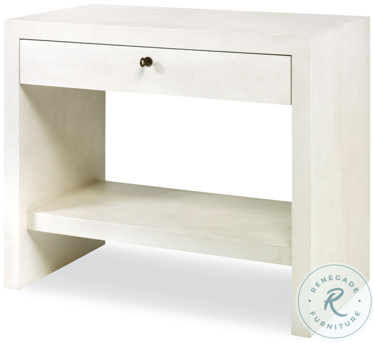 Amsterdam Dove White 1 Drawer Nightstand