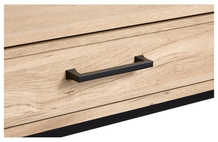 Craftsman Ridge Driftwood and Black Rectangular Sofa Table