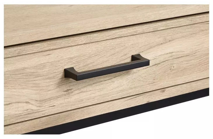 Craftsman Ridge Driftwood and Black Rectangular Sofa Table