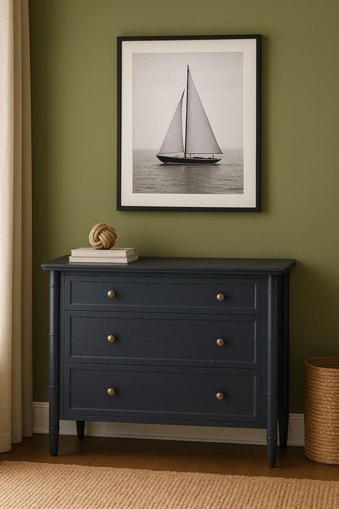 Haven Navy Masterpiece 3 Drawer Bachelor's Chest