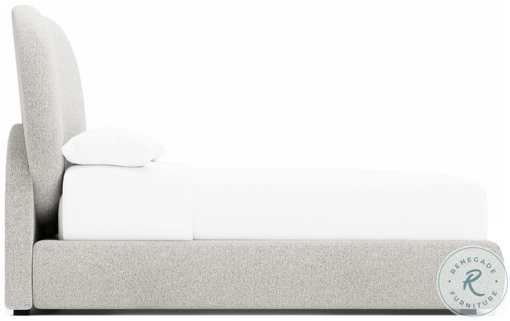 Monolith Gray Performance Fabric Queen Upholstered Panel Bed