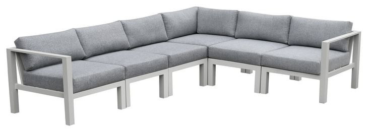 Nash Outdoor Seating Buff 6 Piece Outdoor Modular Sectional