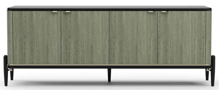 Madera Verdigris Koto and Modern Walnut 4 Door Sideboard