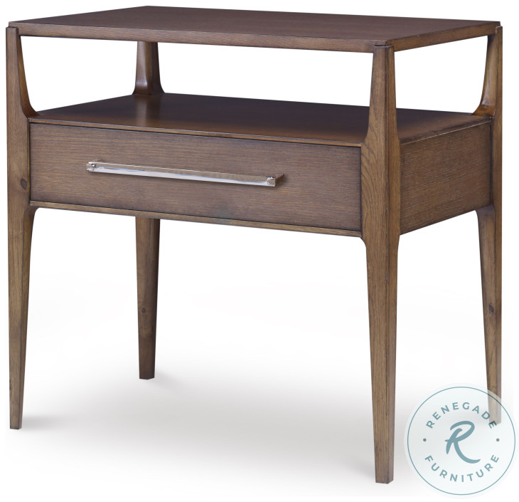 Bowery Place Cerused 1 Drawer Nightstand