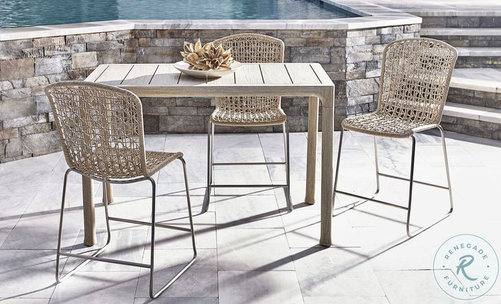 Carmel Brown Outdoor Counter Height Stool