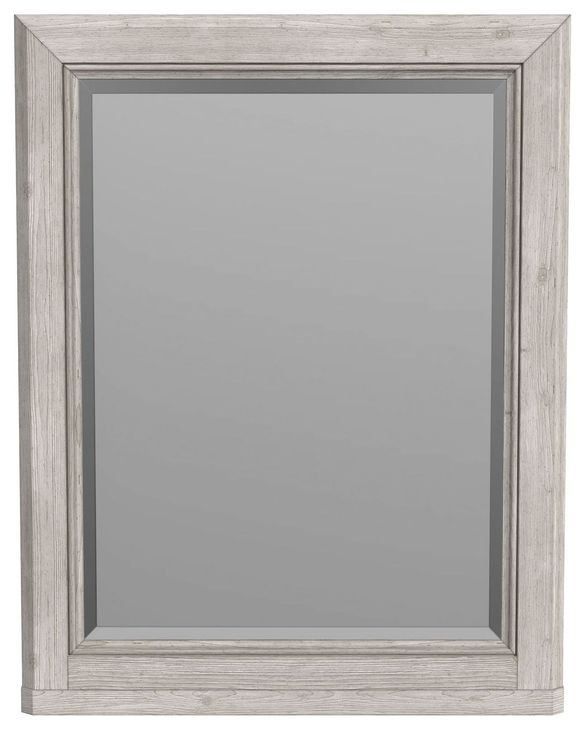 Carlson Washed Linen Rectangular Dresser Mirror