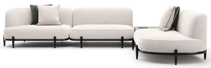 Madera Oatmeal 4 Piece Modular Corner L Sectional