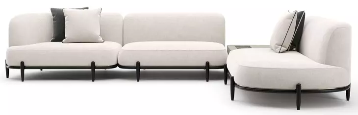 Madera Oatmeal 4 Piece Modular Corner L Sectional