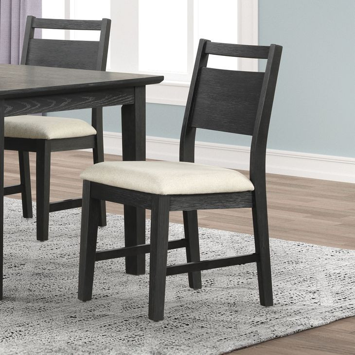 Sable Crest Black Upholstered Dining Chair Set of 2
