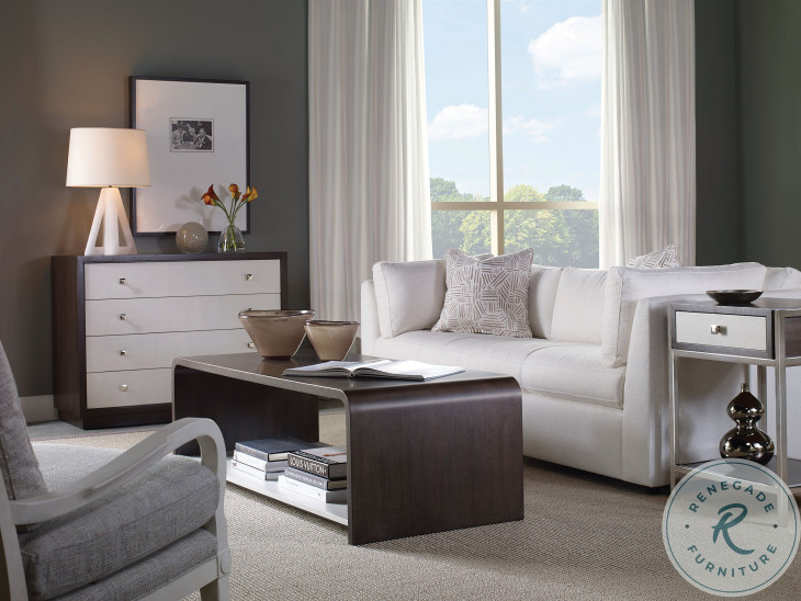 Aria Brownstone And Oxford White Cocktail Table