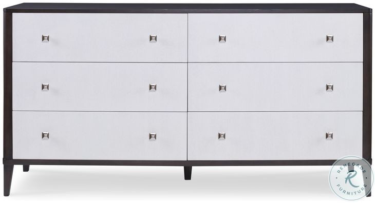 Aria Brownstone And Oxford White Platform Bedroom Set