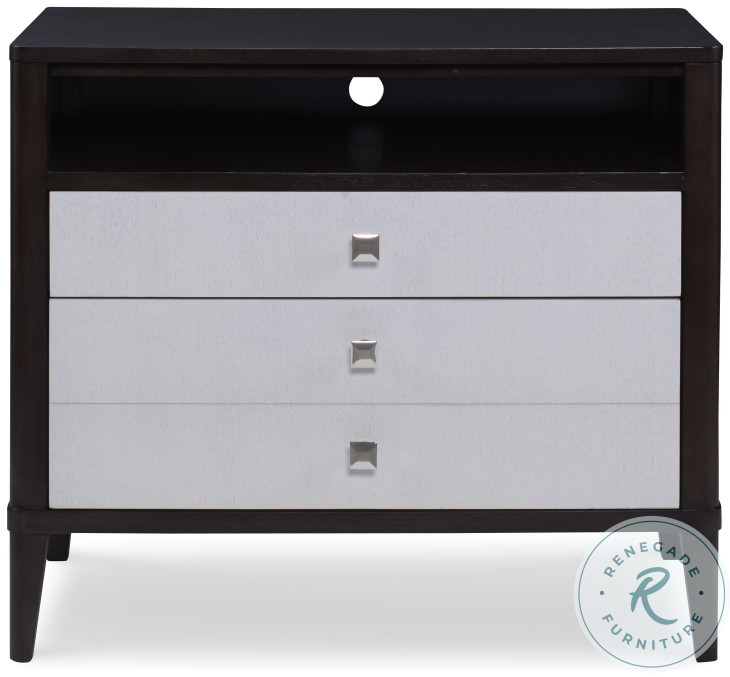 Aria Brownstone And Oxford White 2 Drawer Nightstand
