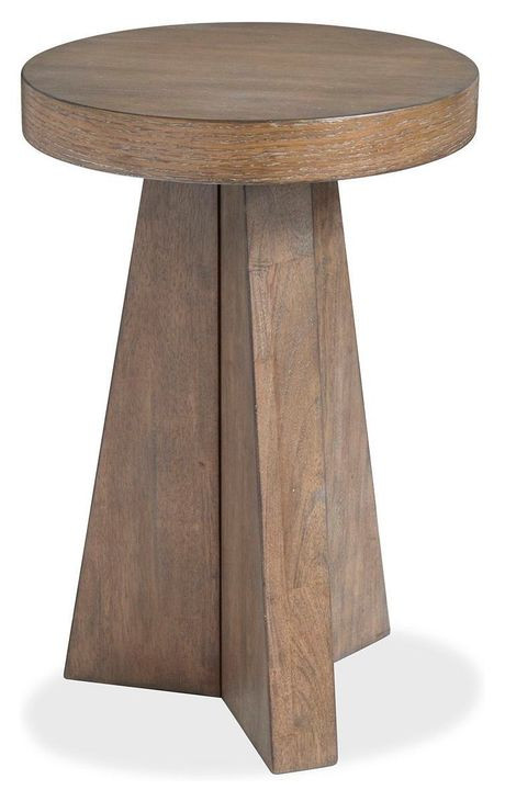 Lansbury Antique Wheat Round Accent End Table