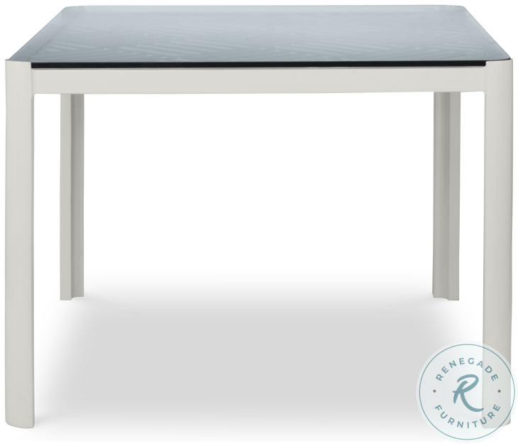 Sloan Glass And Cloud White Outdoor 42" Dining Table
