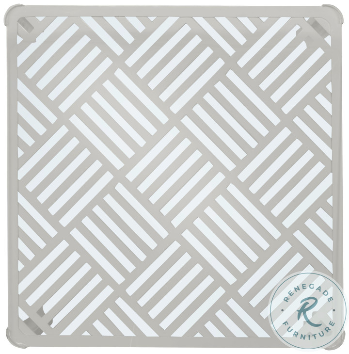 Sloan Glass And Cloud White Outdoor 42" Dining Table