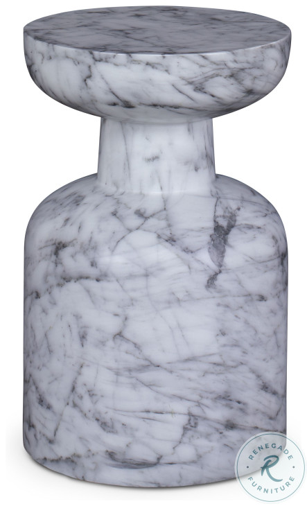 Bailey Carrera Marble Outdoor Side Table