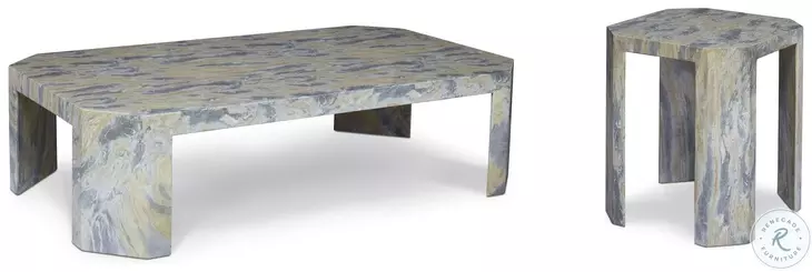 Gustav Warm Grey And Tan Outdoor Occasional Table Set