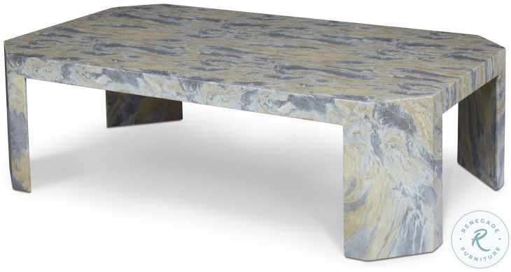 Gustav Warm Grey And Tan Outdoor Cocktail Table