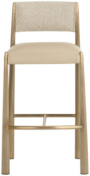 Baymont Napa Beige and Santa Cruz Oatmeal Upholstered Barstool