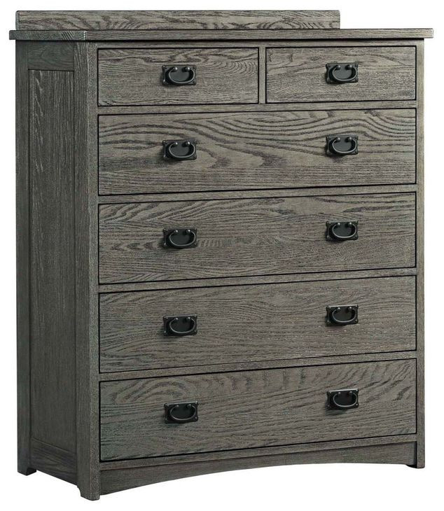 Oak Park Pewter 6 Drawer Chest
