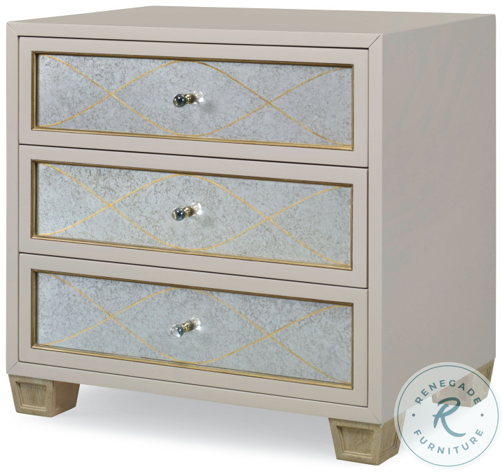 Avery Neutral 3 Drawer Nightstand