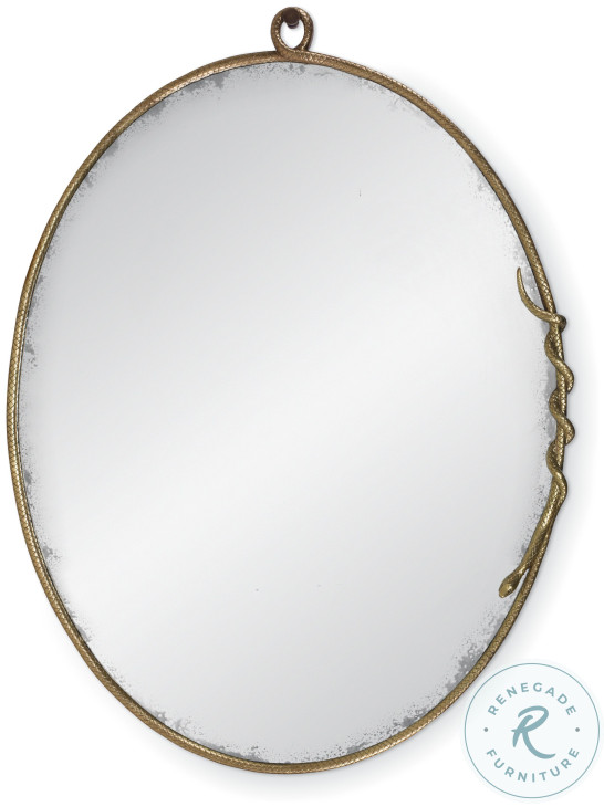 Eve Antique Brass Mirror