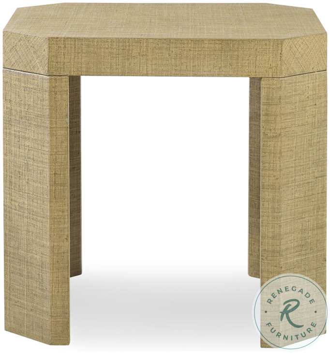 Gustav Natural Lacquered Linen Side Table