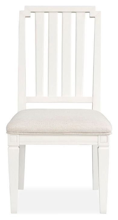 Silverwillow Beige Upholstered Slat Back Side Chair Set of 2